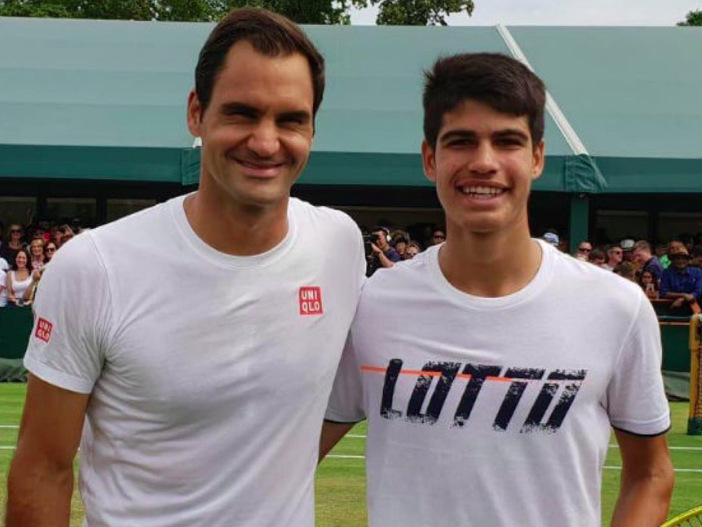 Carlos Alcaraz s Rogerem Federerem - Foto: Instagram